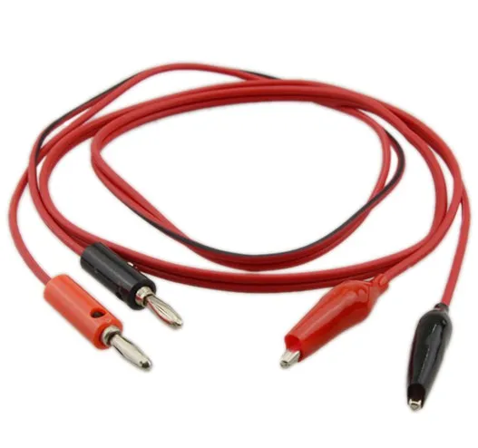 

New Best Price 1M Probe Tips Fully Insulated Electrical Device Test Lead Clip To Banana Plug Probe Cable For Multimeter