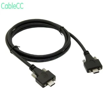 

USB 3.1 Type-C Dual Screw Locking to Locking USB-C 10Gbps Data Cable 1.2m Panel Mount Type