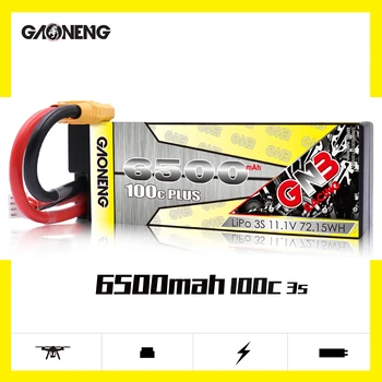 

Gaoneng GNB 3S 11.1V 6500MAH 100C XT60 XT90 T Plug Lipo Battery for RC HPI HSP Traxxas 1/8 Buggy RC Car Truck