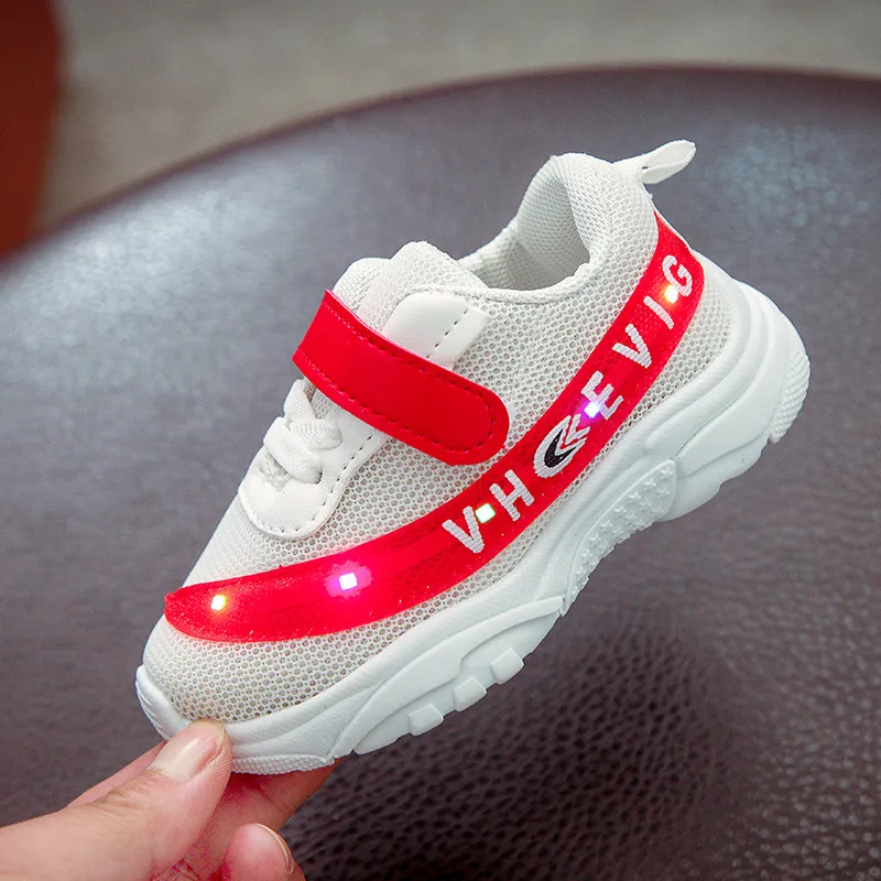 Led Shoes Children Sneakers Mesh Breathable Girls Sneakers For Children 2019 Spring Kids Shoes