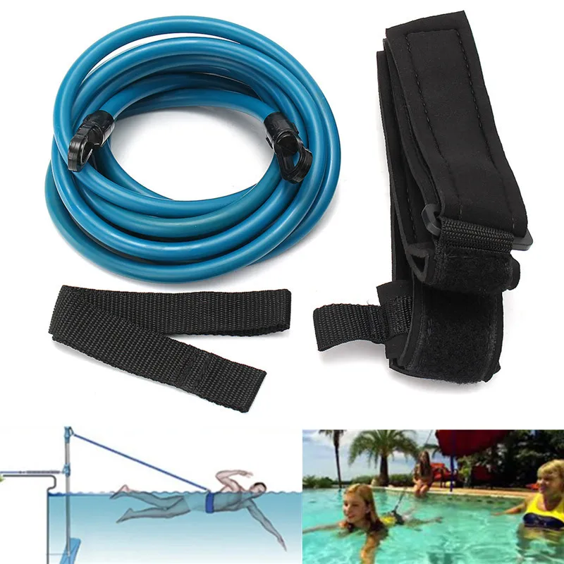 Новые 4 м регулируемый для взрослых и детей плавание ming банджи тренажер поводок обучение Хип пояс для плавания шнур средство безопасности