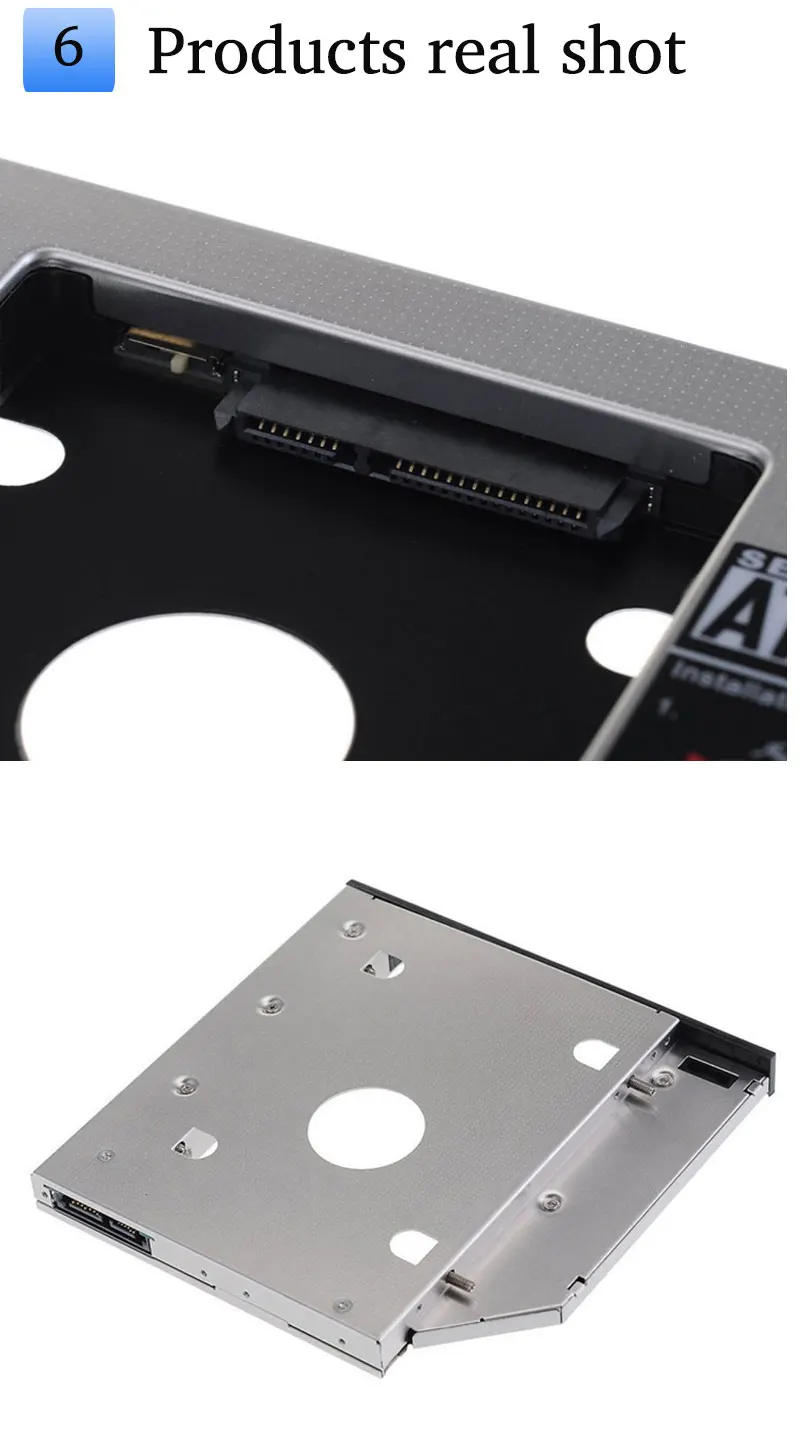 12,7 мм 2nd жесткий диск HDD твердотельный диск Caddy для Dell Studio 15 1535 1536 1537 1555 1557 1558 1559 17 1747(подарок оптический диск