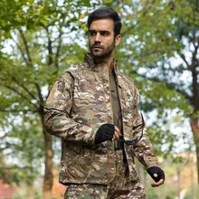 Зимняя мужская тактическая камуфляжная куртка военная куртка на открытом воздухе походная рыболовная Водонепроницаемая теплая мягкая флисовая ветровка