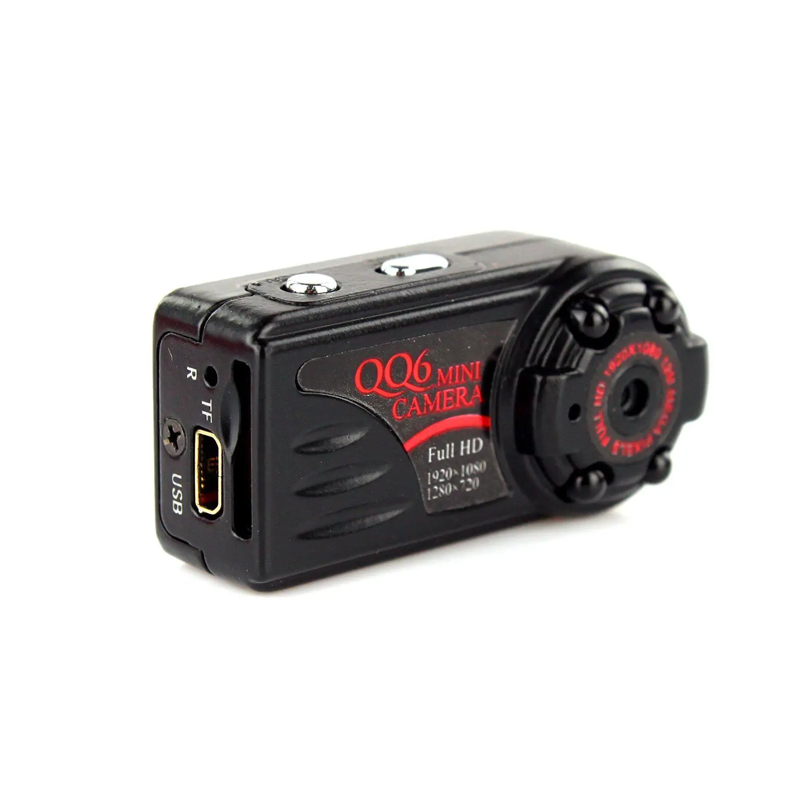 

4GB Card+QQ6 Mini DV Full HD 1080P Digital Car Video Recorder Thumb Metal Mini Camera