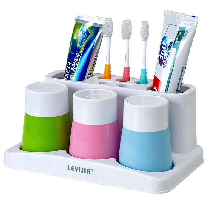 1PCS Family Of Three Toothbrush Holder Sets With Cups Couples Brush