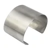 Simple Classic Arm Cuffs Women Stainless Steel Bangle Matte Silver color Jewelry Statement Bangles 1 Piece Free Shipping 4