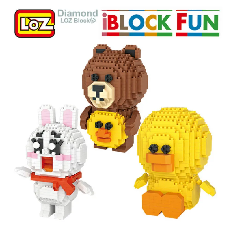 

LOZ Building block toys Sally Friends Cony Brown Toy Mini Plastic Anime Quiz Toys Set Interior Design Toys for children