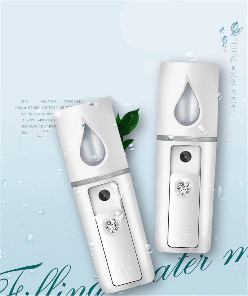 

Mini Face Spray Portable USB Humidifier Ultrasonic Diffuse Beauty Instruments Nano Mist Sprayer Facial Steamer Moisturizing