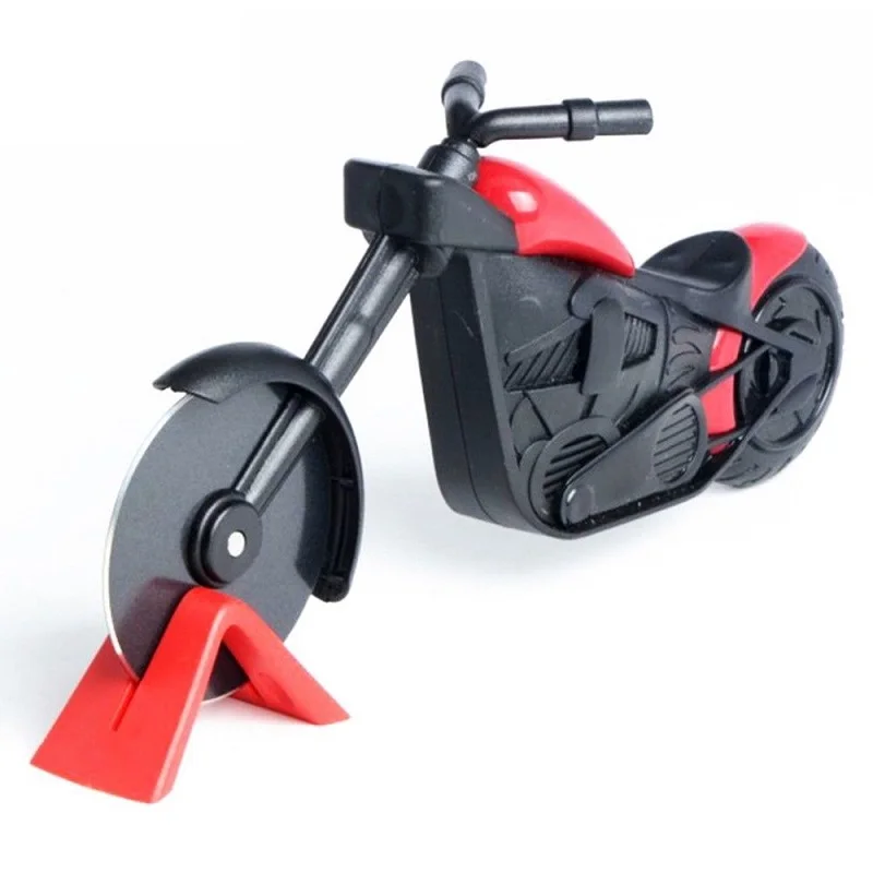 1Pc Motorcycle Stainless Steel Pizza Knife Pizza Wheel Cutter Motorbike Roller Chopper Slicer Peel Knives Kitchen Tools