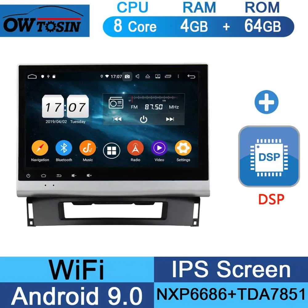 64G DSP 10," Восьмиядерный 4G+ 64G Android 9,0 автомобильный DVD мультимедиа для Buick Verano Vauxhall Opel Astra J автомобильный Радио gps Авторадио Parrot BT - Цвет: 64G DSP