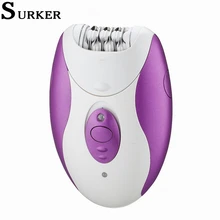 Surker перезаряжаемый женский эпилятор бикини электрический триммер ноги депиляция тела Леди Триммер для бритья Удаление волос SK-512