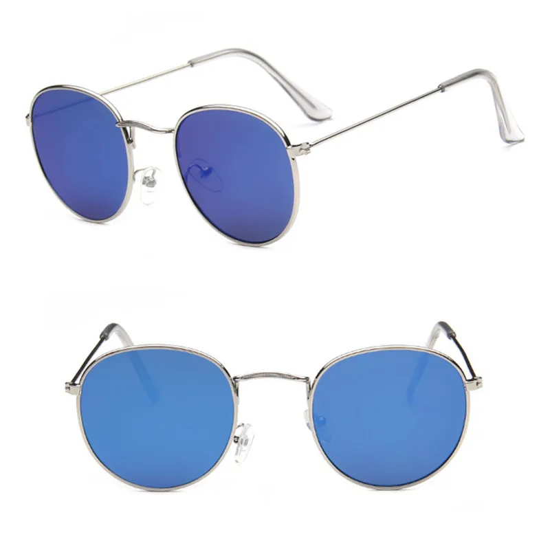 Модные Ретро Круглые Солнцезащитные очки женские брендовые дизайнерские солнечные очки для женщин зеркальные солнечные очки сплав женские oculos de sol UV400