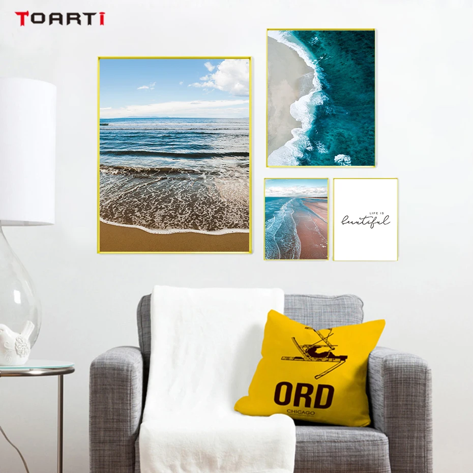 Beautiful Sea Ocean Prints Posters Modern Natural Canvas Painting On The Wall For Living Room Home Decor Life Quotes Pictures (4)