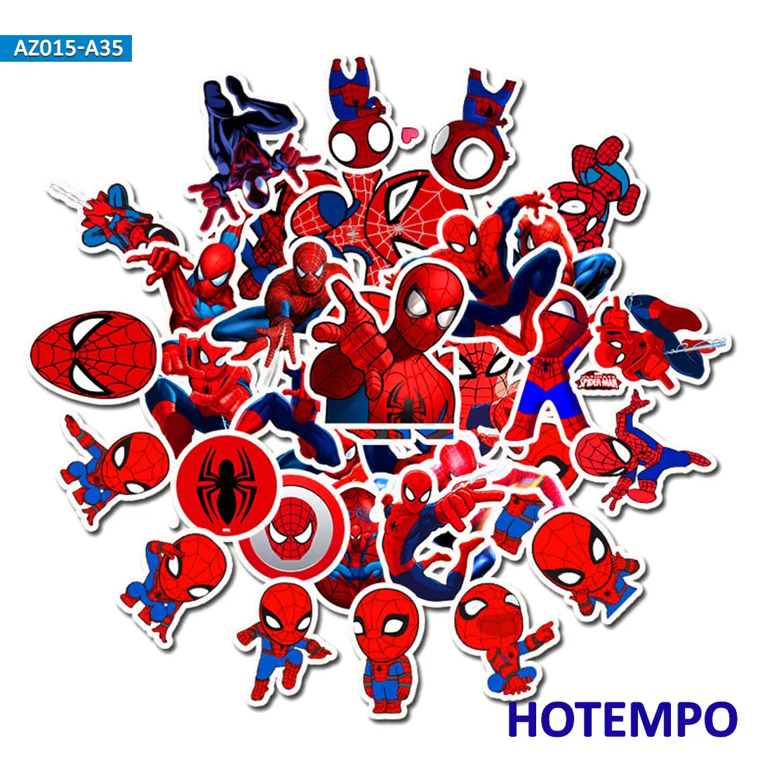 35pcs Super Hero Marvel Spider-Man Stickers for Mobile Phone Laptop Luggage Suitcase Guitar Skateboard Bicycle Car Decal Sticker 35pcs Super Hero Marvel Spider-Man Stickers for Mobile Phone Laptop Luggage Suitcase Guitar Skateboard Bicycle Car Decal Sticker