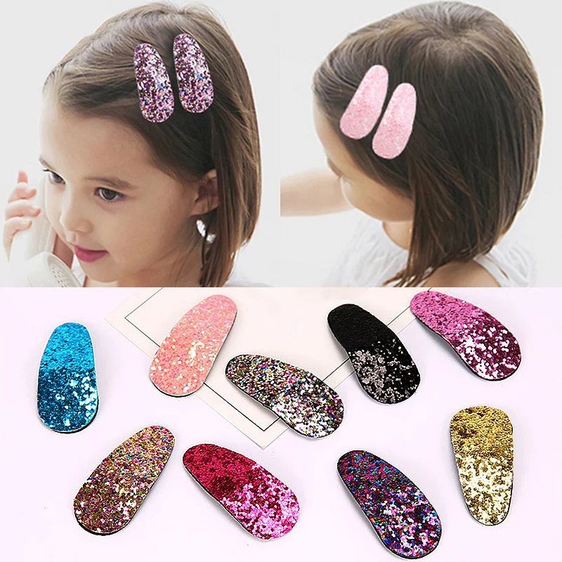 

2018 summer new clip metal hair clip children hair accessories Korean sequin baby girl clip fashion 2PCS / 1Pair hair clip