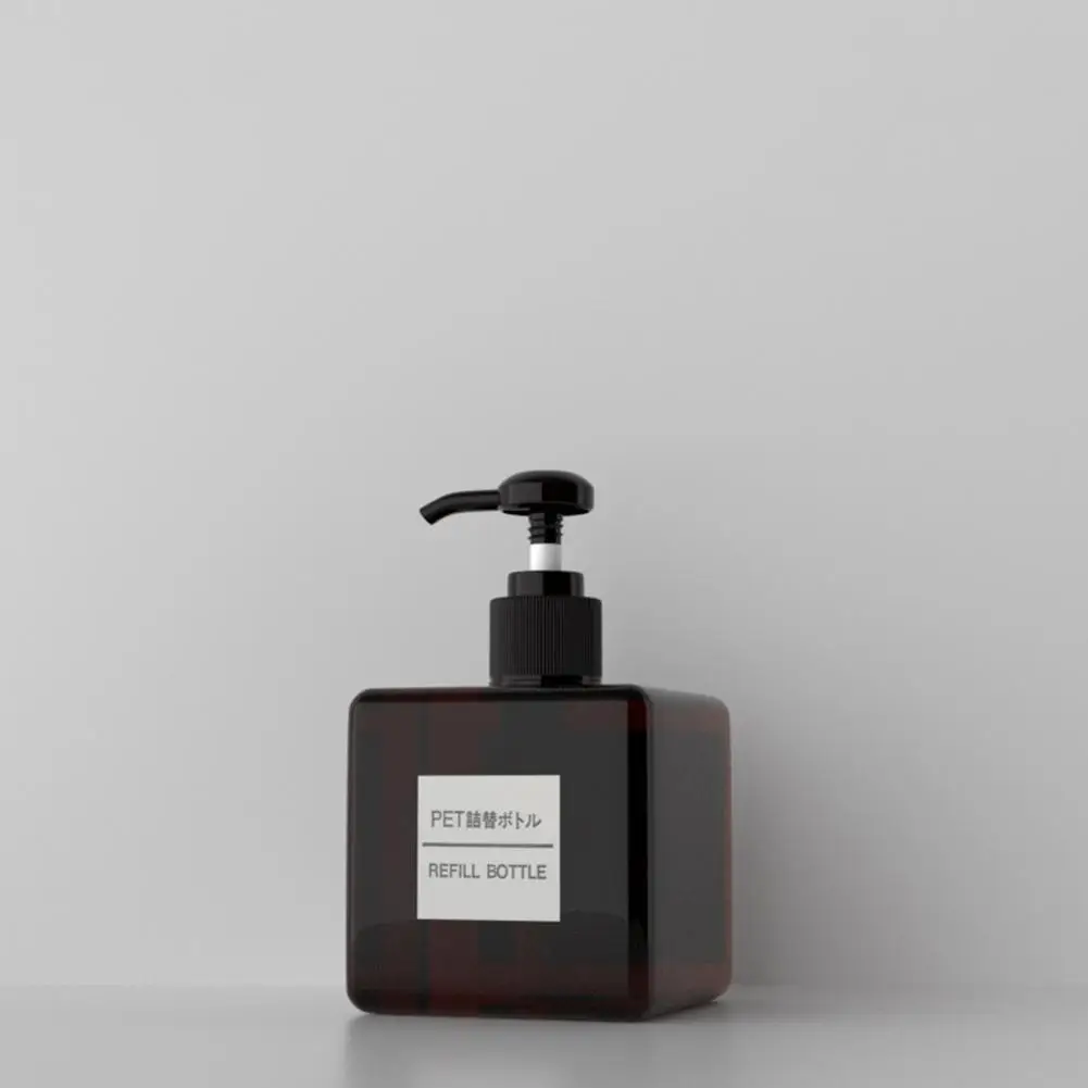 

VIBRANT GLAMOUR 250ml Plastic Square Pump Shampoo Bottle Lotion Container Empty Cosmetic Containers Pot Refillable Travel Bottle