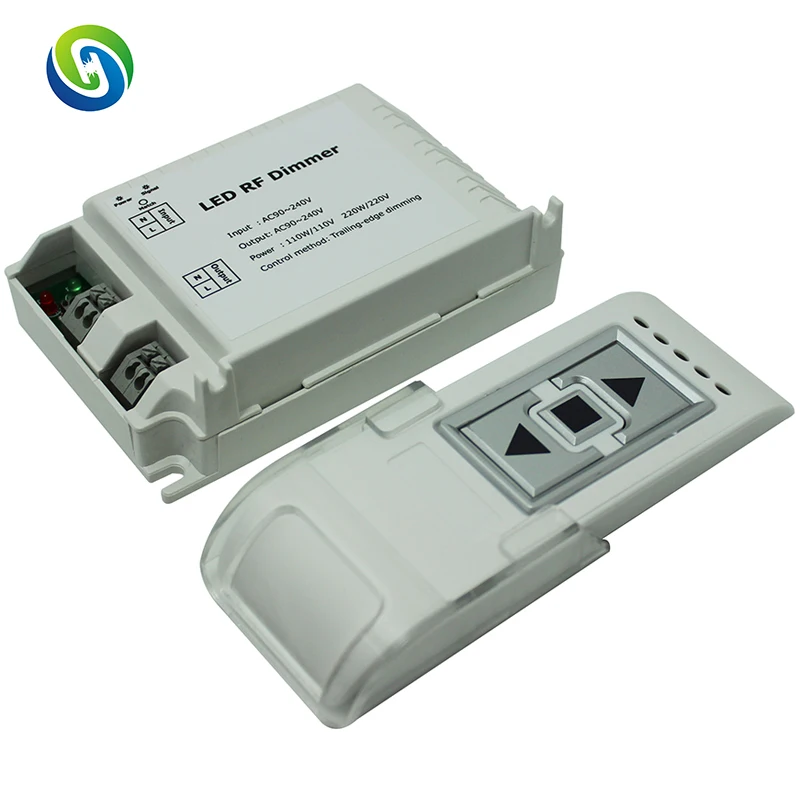 

DM014 LED RF Wireless 3 Key Triac Dimmer,Trailing edge dimmer led controller; AC 90~240V input, AC90~240V output