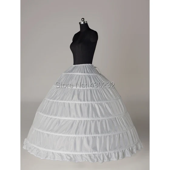 Высокое качество Белый 6 Нижняя юбка с кринолином кринолиновый подъюбник Нижняя юбка для свадебное платье