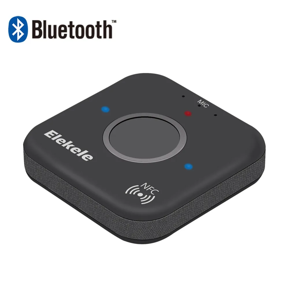 Elekele NFC Беспроводной Bluetooth приемник 3,5 мм вспомогательный приемник аудио стерео музыкальный приемник Bluetooth аудио адаптер автомобильный вспомогательный приемник