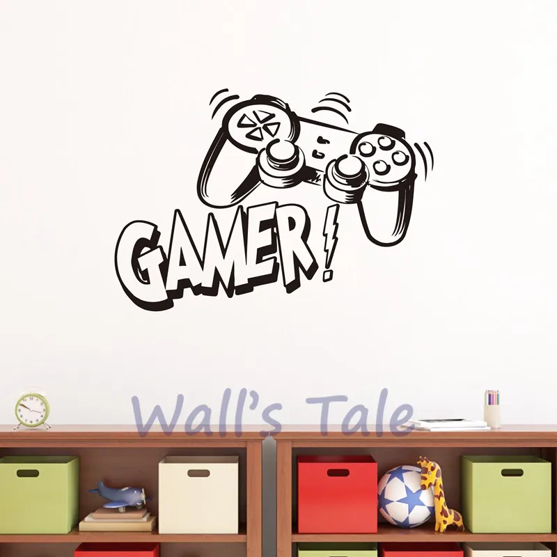 Games Joysticks Vinyl Wall Decal Boys Bedroom Decor