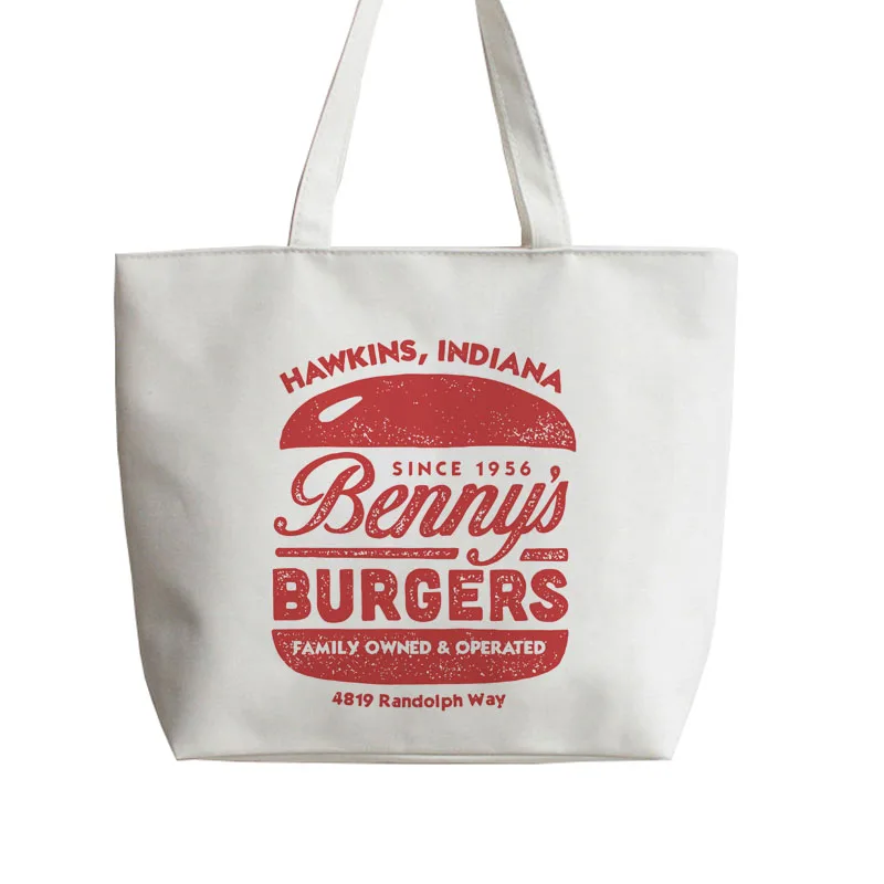 

Red Good STRANGER THINGS Canvas Tote bags Cartoon Shopping bag Shopper Grocery Bag GA487