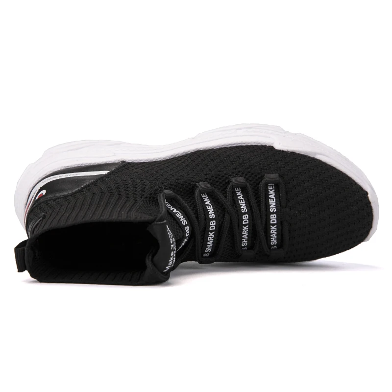 MANLI Shark Sneakers Women Men Knit Upper Breathable Sport Shoes Chunky Shoes High Top Running Shoes For Men Women Large size 47