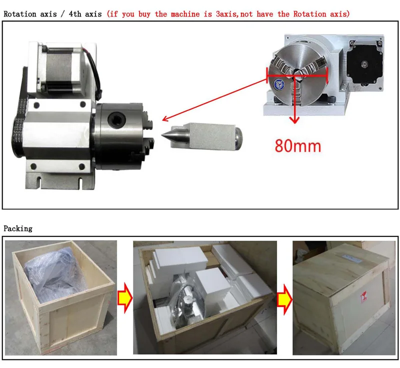 2200W CNC 6090 4 Axis cnc router Metal 3D Milling Engraving Machine Carving wood with limit switch and cutter bit