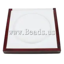 Деревянная коробка для ожерелья, ювелирные изделия оптом, квадратные, 200x200 мм x 22 мм, продается ПК
