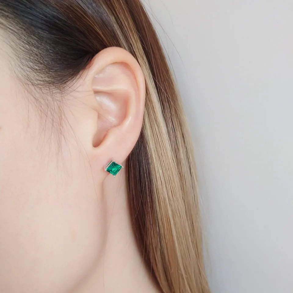 UMCHO-Emerald-silver-sterling-stud-earrings-for-women-EUJ071E-1-PC_07