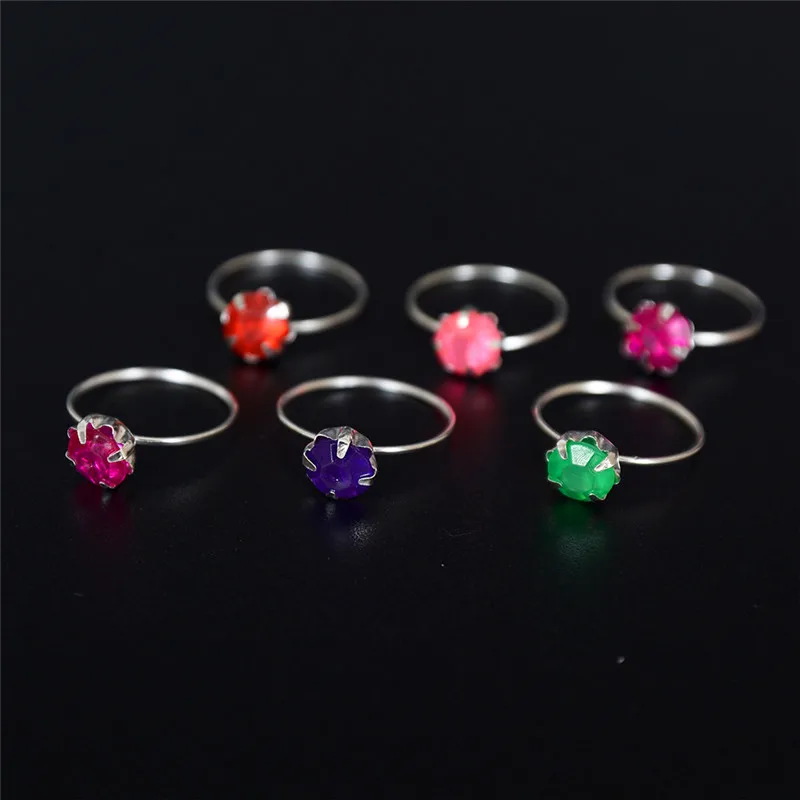 Aliexpress.com : Buy Inner Diameter 14mm Colorful Crystal Silver Plated ...