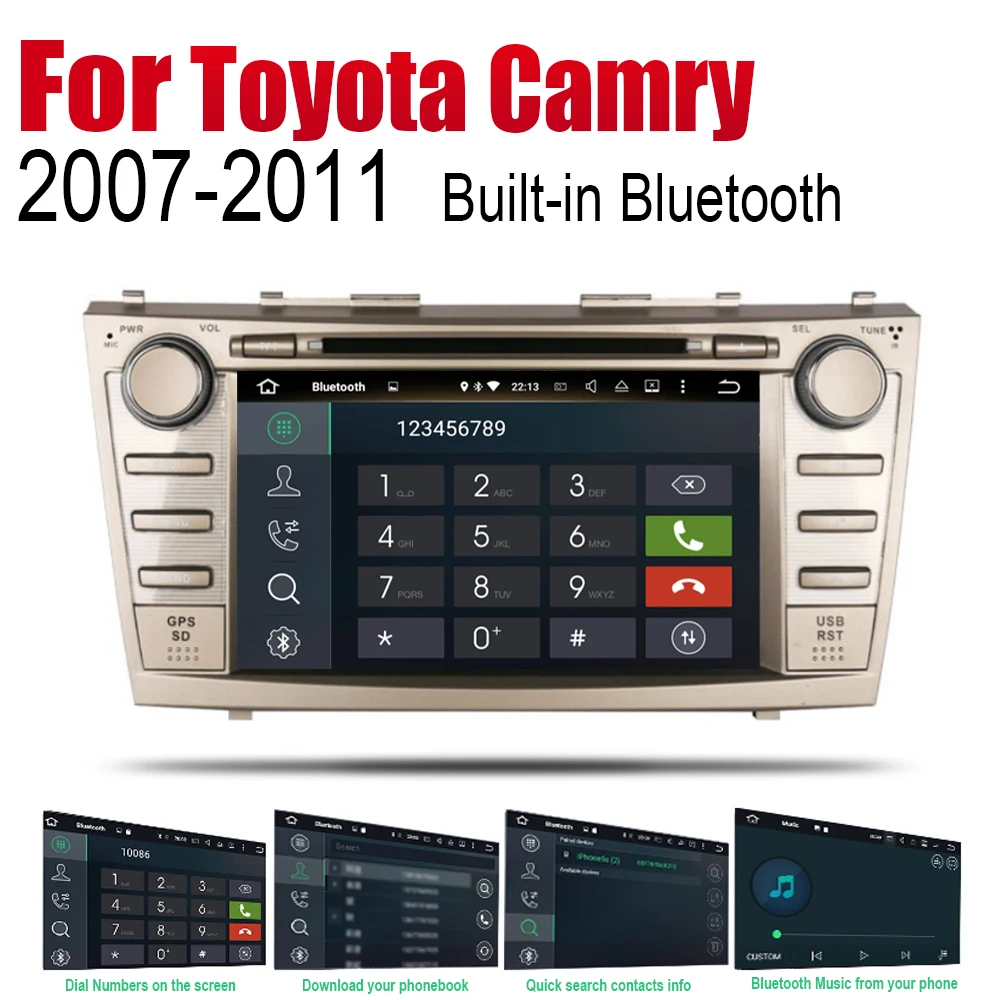 Flash Deal ZaiXi Android Car DVD GPS Navi for Toyota Camry 2007~2011 player Navigation WiFi Bluetooth Mulitmedia system audio stereo EQ 5