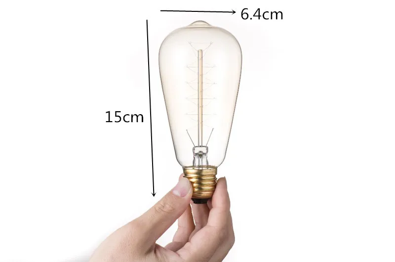 1 шт. 40 Вт E26/E27 светодиодный ламп накаливания ST64 Edison ЛАМПЫ ЗАТЕМНЕНИЯ декоративные теплый белый накаливания лампа накаливания освещение ретро