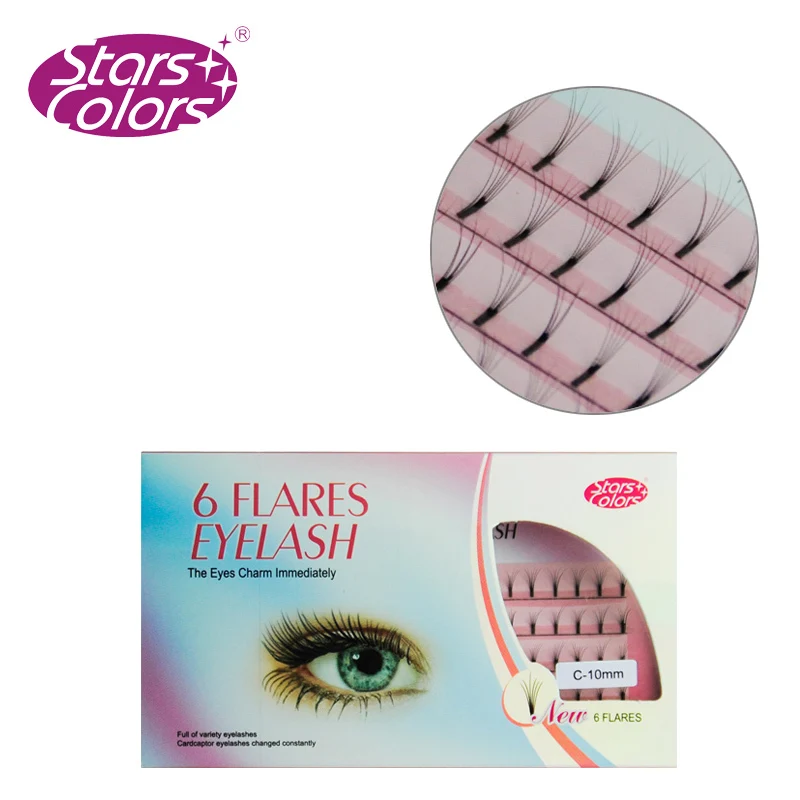 High Quality C Curl Individual False Eyelashes 4 stripsl Mink Natural