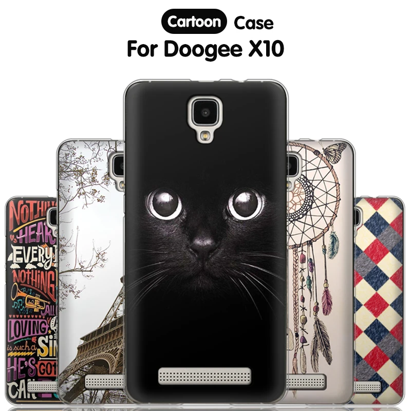 Чехол JURCHEN для телефона Doogee X10 чехол s с мультяшным милым модным цветком кошкой