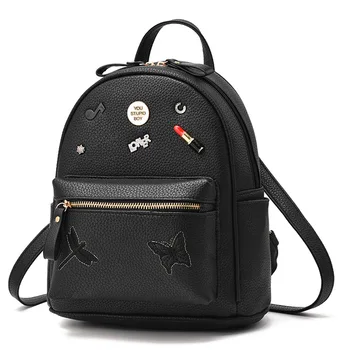 

INS 2019 Spring New Come Mini Lady Bag Fine PU Leather Softback Female Backpacks Teenager School Bags Rucksack Mochilas Mujer