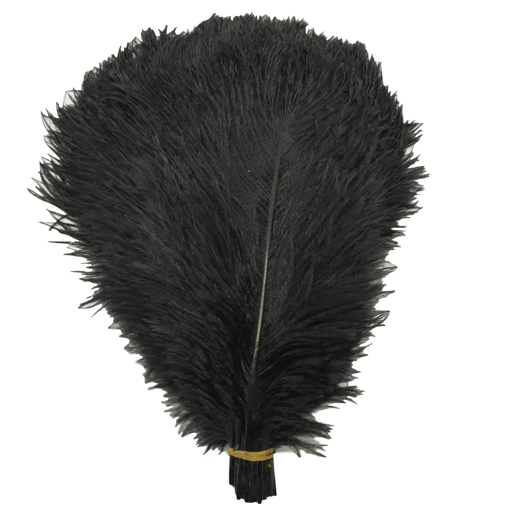 

Wholesale Black Ostrich Feathers 15-75CM 6-30 Inch Carnival Party Wedding Decorations Natural Ostrich Feather for crafts plumes