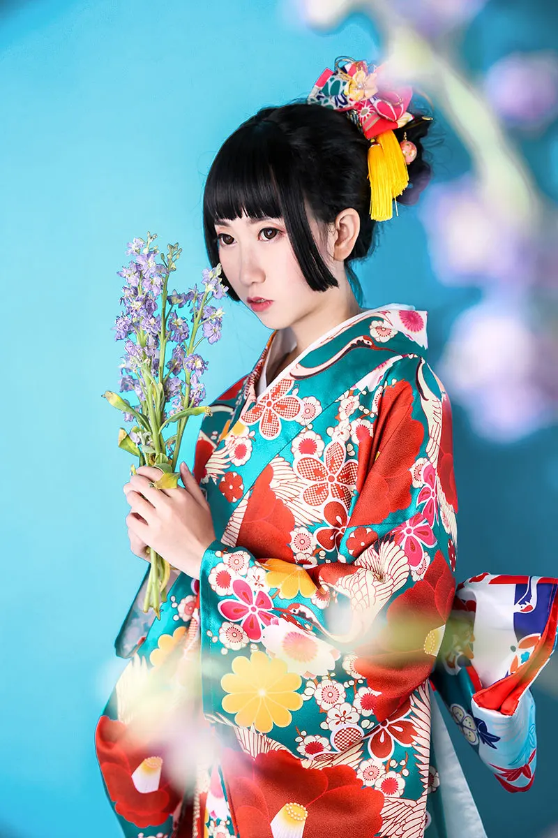 

Japanese Kimono Vibrating Sleeves Dress Suit Two-foot Sleeve Kimono