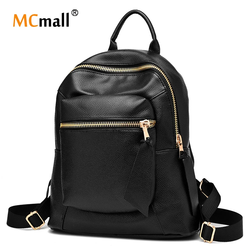 

new 2017 high quality women leather backpack fashion school backpacks female school bags for teenagers travel bags BD-160