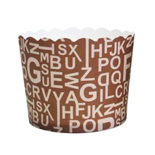 Большой Размеры 50 шт. коричневый Письма Дизайн С Днем Рождения Кекс Бумага торт случай для свадьбы День рождения торт Кубок