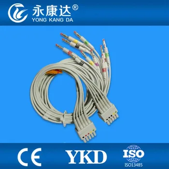 

Compatible Mortara 250C Holter ECG Adapter Cable 10Leads IEC Banana 4.0
