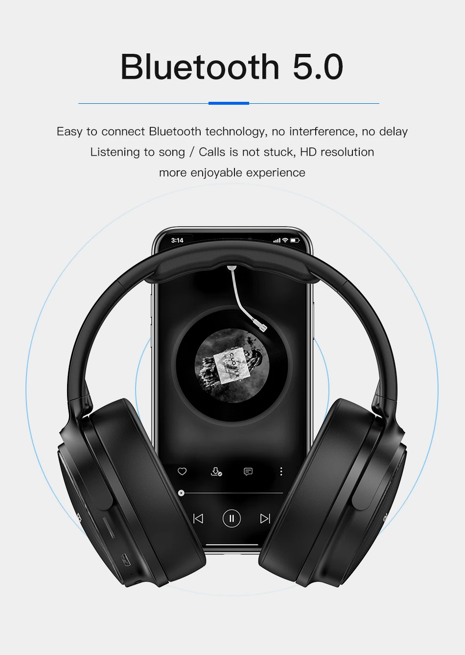 DRXENN AWei A780BL Беспроводные Bluetooth 5,0 наушники с микрофоном глубокий бас игровая гарнитура Поддержка TF карты для iPhone Xiaomi