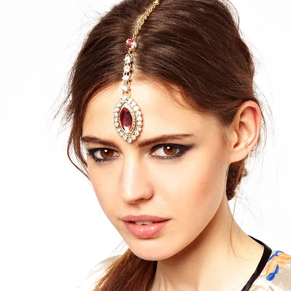 anng Women Lady Imitation Diamond Crystal Forehead Headwear Headband Pendant Water Drop Hairpin | Украшения и аксессуары