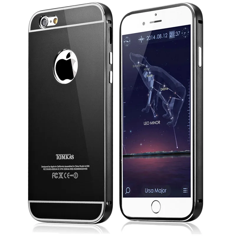 

Aluminum Bumper Case For iPhone 6 Plus 6Plus 5.5 Inch Luxury Metal Matte 2 IN 1 Hybrid Phone Cover For iPhone 6 Plus Case Tomkas