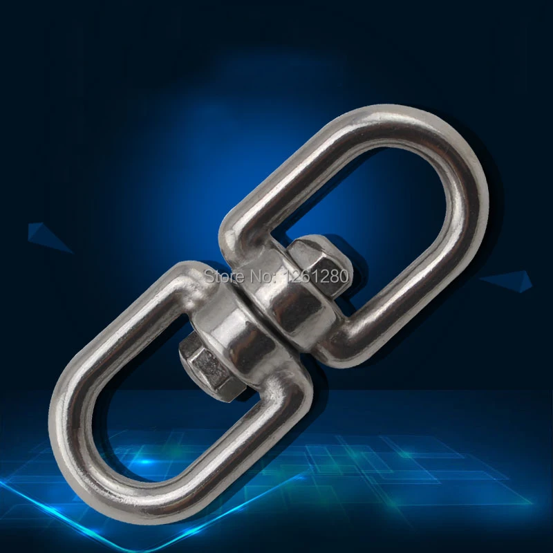free shipping M5 8buckle stainless steee Rotating ring chain fitting