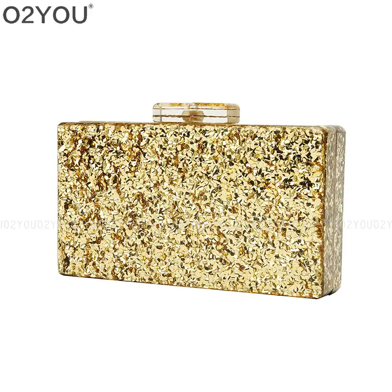 gold glitter crossbody bag