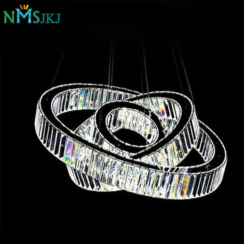 

Hot Sale LED K9 Luxury Crystal Ring Pendant Light for Dining Room Lamp Lustres De Cristal Suspension Modern LED Light Fixture