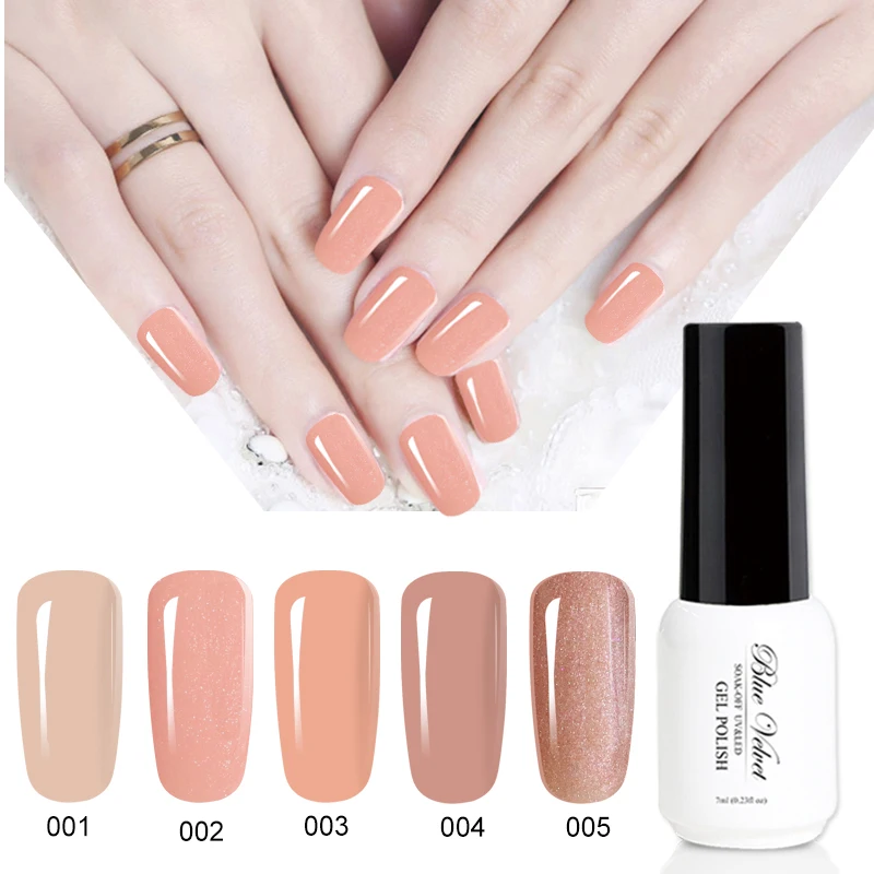 Blue Velvet Pure Color Gel Nail Polish 7ML UV Long-Lasting Soak Off Varnish Shining Nude Series | Красота и здоровье