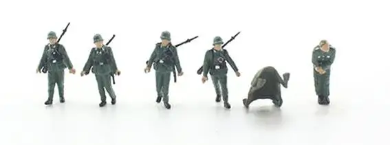 Немецкий раненный солдат 1/72 завершенный 5 фигурок модельный набор