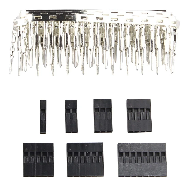 310pcs Wire Cable Jumper Pin Male + Female Cable Jumper Pins Connectors Housing Assortment Kit 10