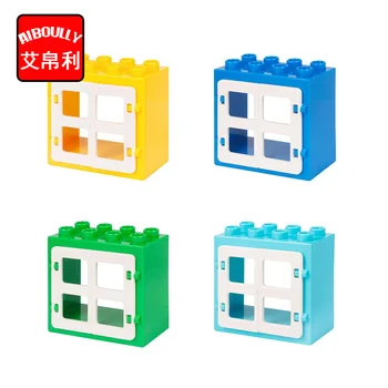 

Duploe House Castle Castle Window Toys Blocks Model Building DIY Creative Bricks Toys Educational Gift For Kid